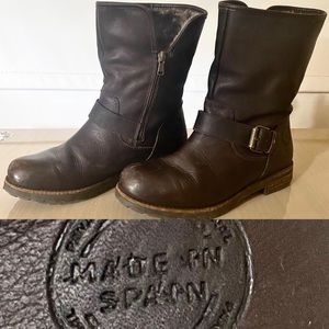 Panama Jack Natural Life & Style Leather Fur Lined Boots Spain, Dark Brown, EU38